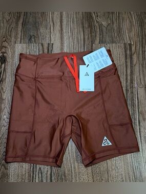 Nike ACG Dri-FIT ADV Mid-Rise 6" Biker Shorts Brown HJ0259-245 Women's Size M